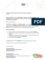 Invitación Curso Complementario - Sena - Red Agro Cauca