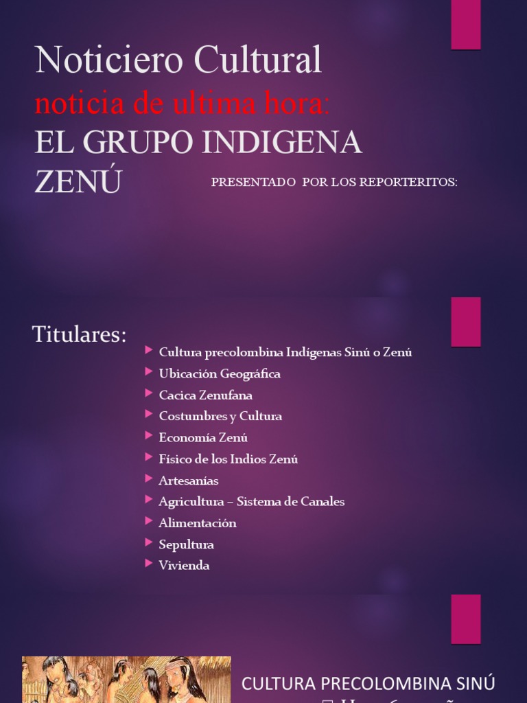 El Grupo Indigena Zenu | PDF | Antropología cultural | Cultura de las ...