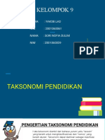 Taksonomi Pendidikan BNP Yakob Lao Dan Sori Dulim