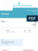 Invoice: Sparkdrops Water Technologies