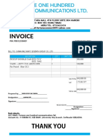 Commercial Invoice for Vehicle Rental and Delivery Services