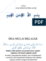 DOA MULAI DAN SELESAI BELAJAR