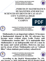 Attitudinal Indices in Mathematics of Grade 11 Humanities and Social Sciences Students of Cauayan City National High School Main Campus