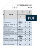 Ejercicio de Clasificadores Presupuestarios