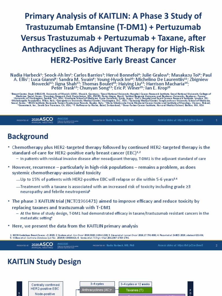 Primary Analysis of KAITLIN A Phase III Study of Trastuzumab Emtansine ...