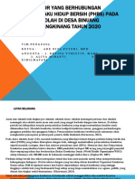 Analisis Faktor Yang Berhubungan Dengan Perilaku Hidup Bersih