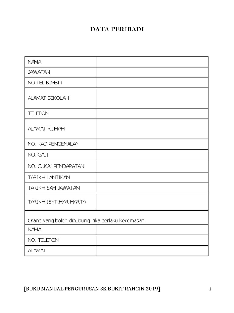 Cth Buku Pengurusan Skbr Pdf