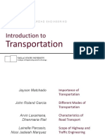Introduction To: Transportation