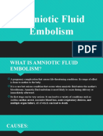 Amniotic Fluid Embolism: Rare Pregnancy Complication