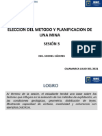 Elección Del Método y Planificación de Mina