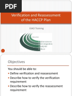 Validation, Verification and Reassessment of The HACCP