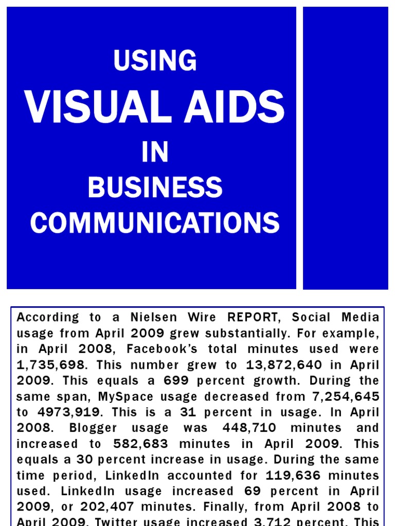 Using Visual Aids in Business Communications | PDF | Chart | Graphics