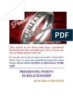 Preserving Purity in Relationship by Js Balogun MD