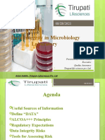 Data Integrity in Microbiolgy Lab