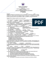 First Quarter Parallel Test Grade 8 AP