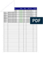 Specification Status Mode Start Time Queuing Session Type