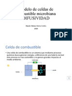 Modelo de Celdas de Combustible Microbiana DIFUSIVIDAD