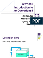 WST 091 Math Sludge Age Hydraulic Loading