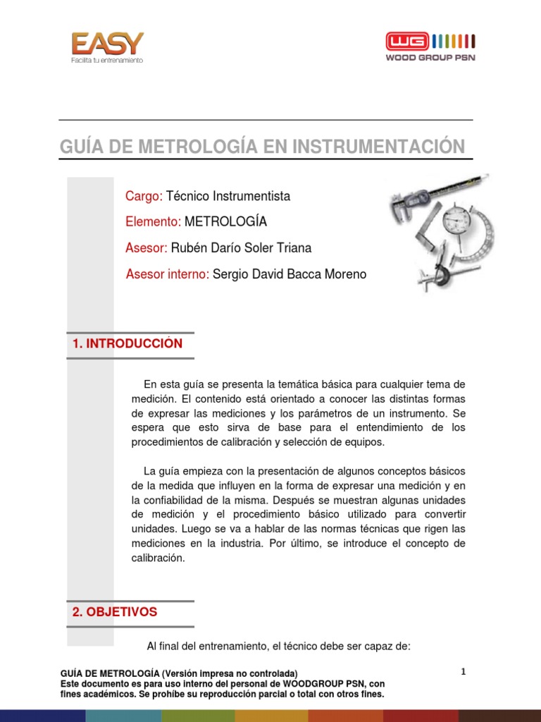Guía Básica de Metrología Industrial | PDF | Medición | Exactitud y ...