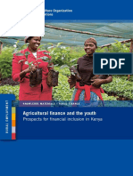 Agricultural Finance and The Youth Prospects For Financial Inclusion in Kenya