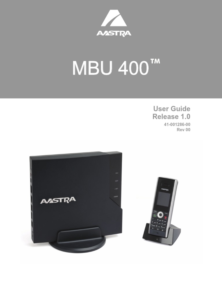 MBU 400 User Guide | PDF | Telephone | Session Initiation Protocol