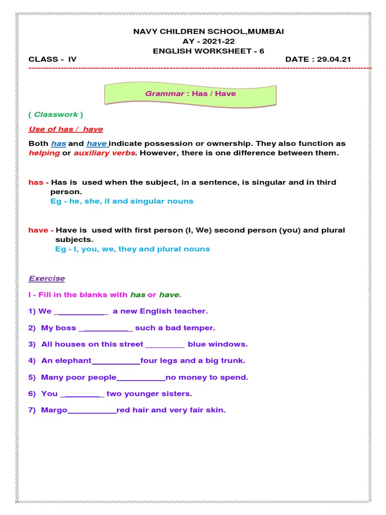 std 4 english unit 6 bhag 2