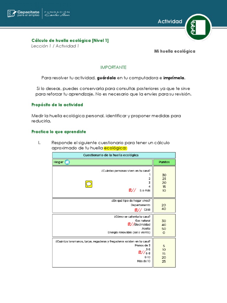 Calculo de Huella Ecologica Manual | PDF | Residuos | Economias