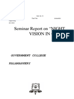 Night Vision in Cars Seminar Report by Preejo Mathew