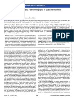 Practice Parameters For Using Polysomnography To Evaluate Insomnia: An Update