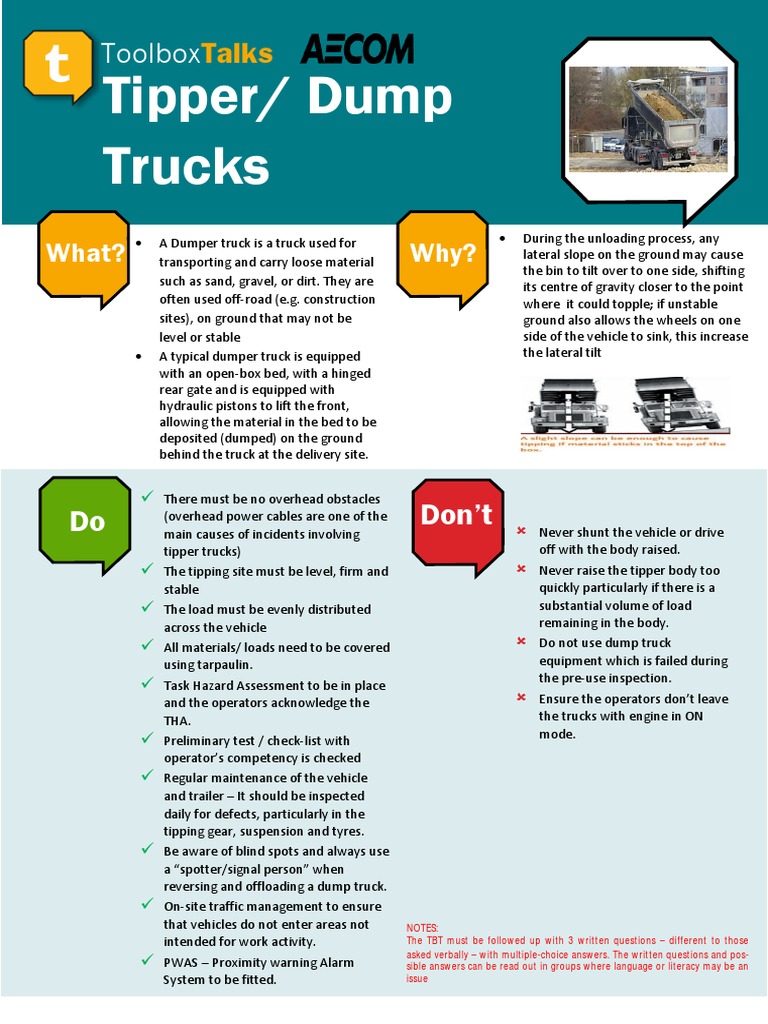 Safety Tips for Operating Dump Trucks Ensuring Stability and Avoiding