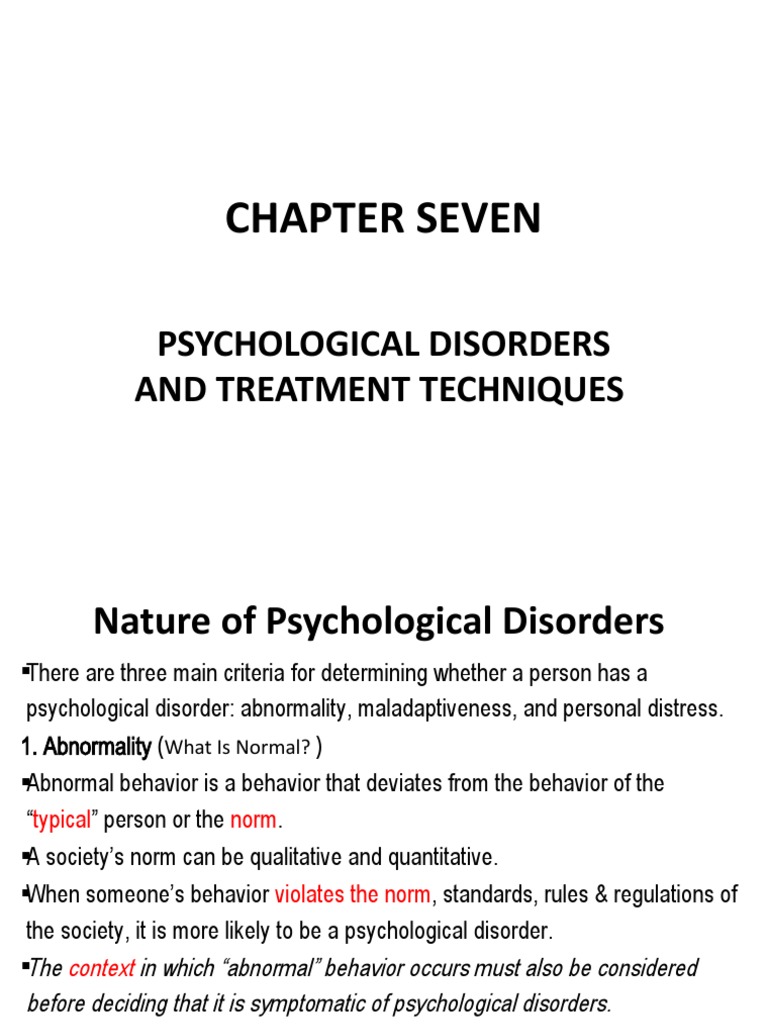 Understanding Psychological Disorders | PDF | Mental Disorder | Anxiety ...