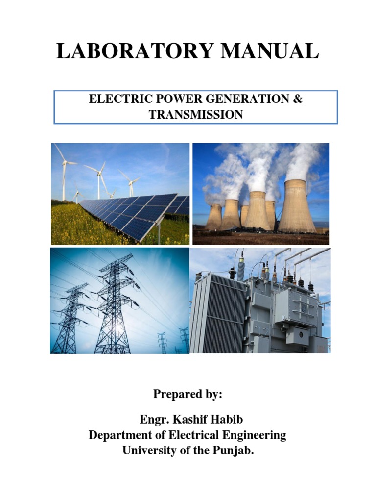 Electric Power Generation & Transmission Lab | PDF | Electric Motor ...