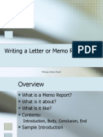 How to Write a Memo Report