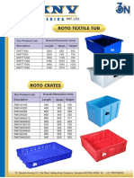 Roto Textile Tub: Our Product List Overall Dimension (MM)