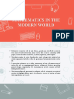 Activity 1 Mathematics in Our Modern World.