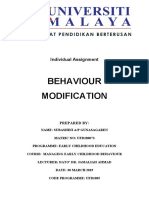 Behaviour Modification: Individual Assignment