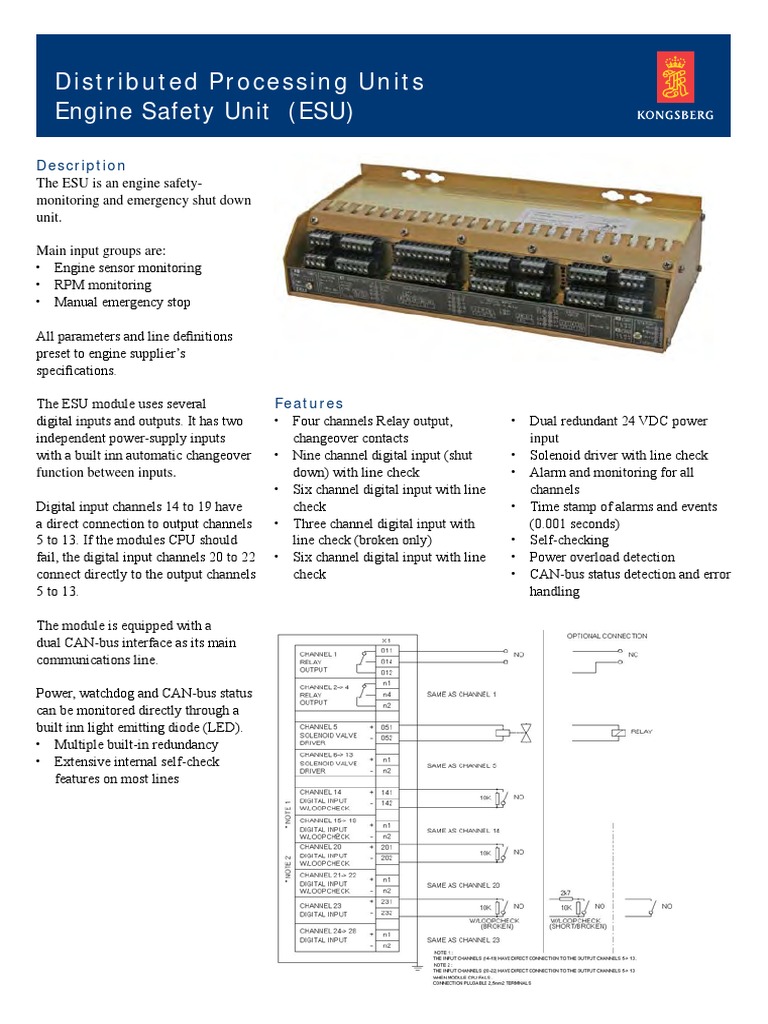 Engine Safety Unit (ESU) : Distributed Processing Units | PDF | Relay ...