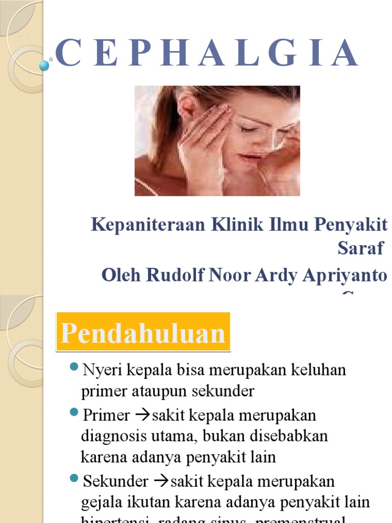 Klasifikasi dan Terapi Cephalgia | PDF