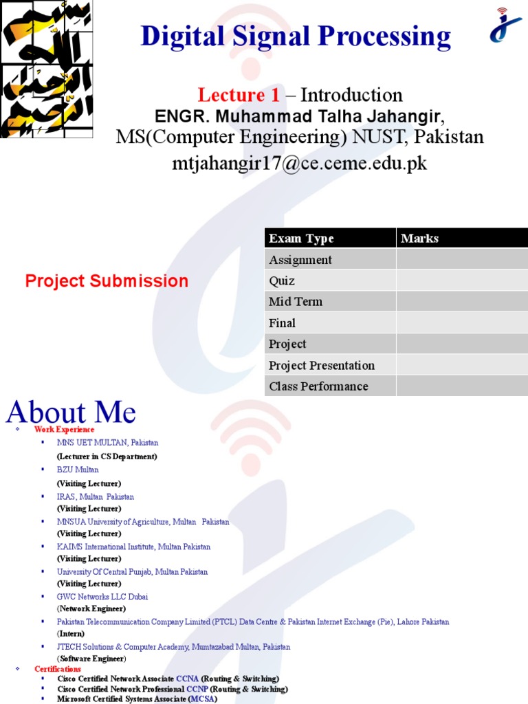Introduction to Digital Signal Processing | PDF | Signal To Noise Ratio ...