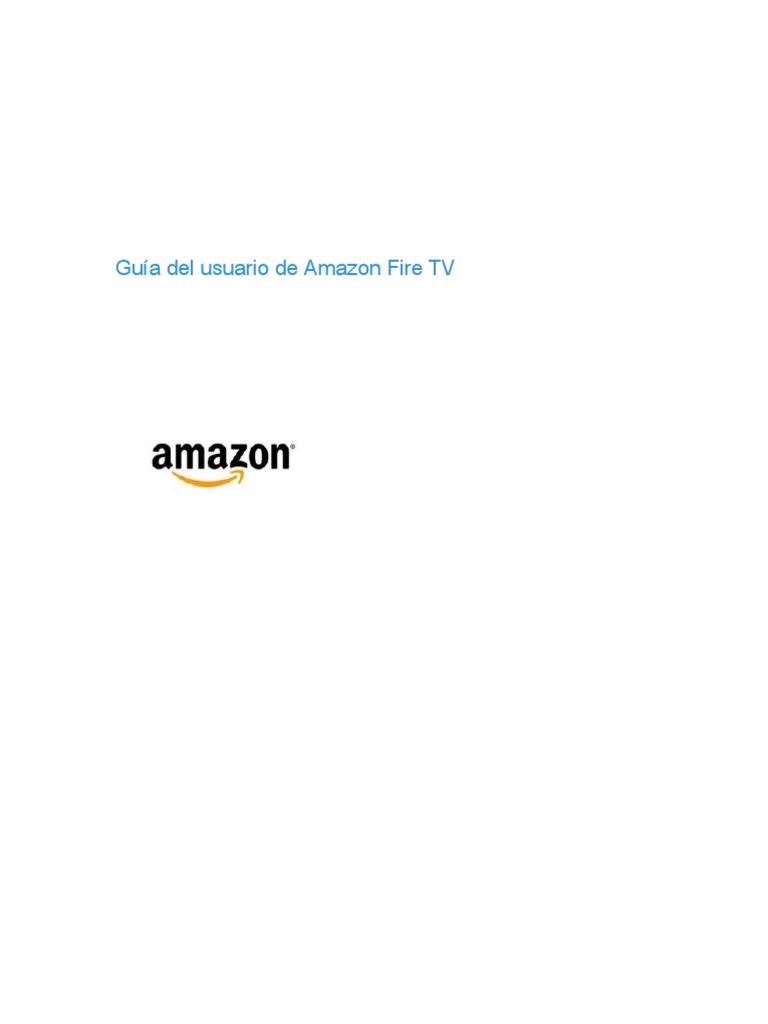 Amazon Fire TV User Guide En.es PDF Televisión USB