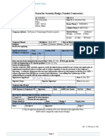 Application Form For Security Badge (Vendor/Contractor) : Soctronics Technologies Private Limited