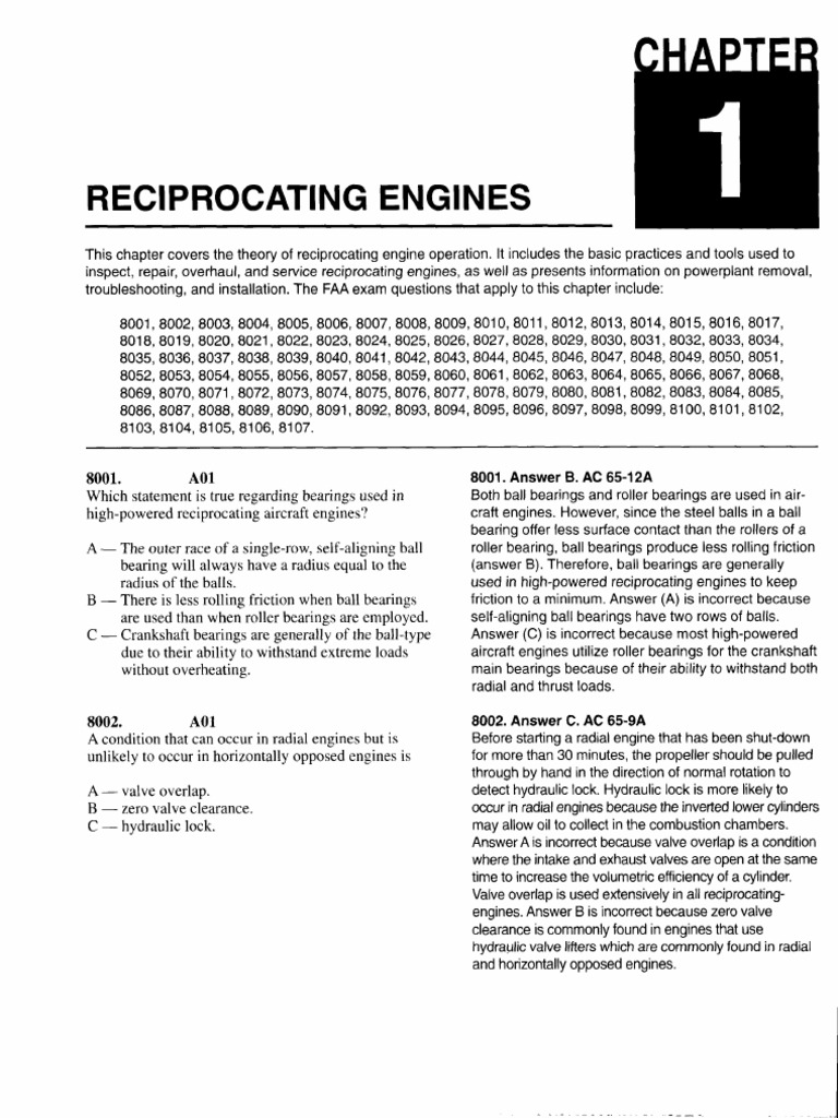 Reciprocating Engine Questions PDF Internal Combustion Engine