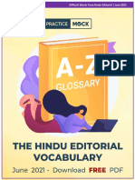 Difficult Words From Hindu Editorial - June 2021 Download PDF - Compressed