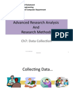 Advanced Research Analysis and Research Methods: Ch7: Data Collection