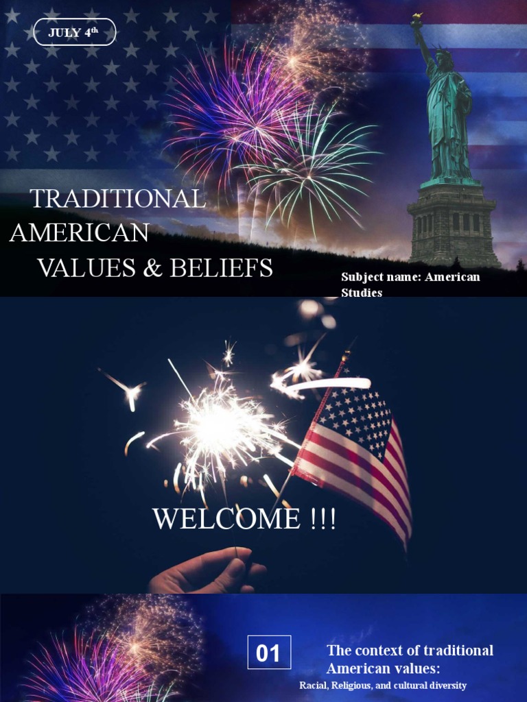 Traditional American Values PDF Multiculturalism The United States