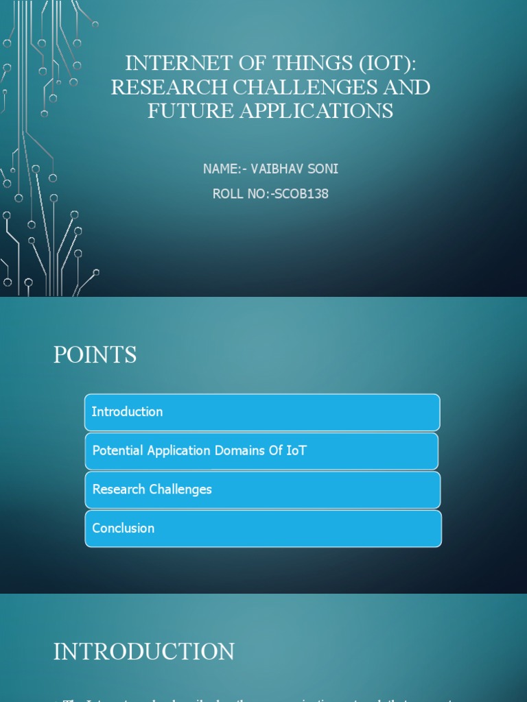 IoT Research Challenges and Applications | PDF | Internet Of Things ...