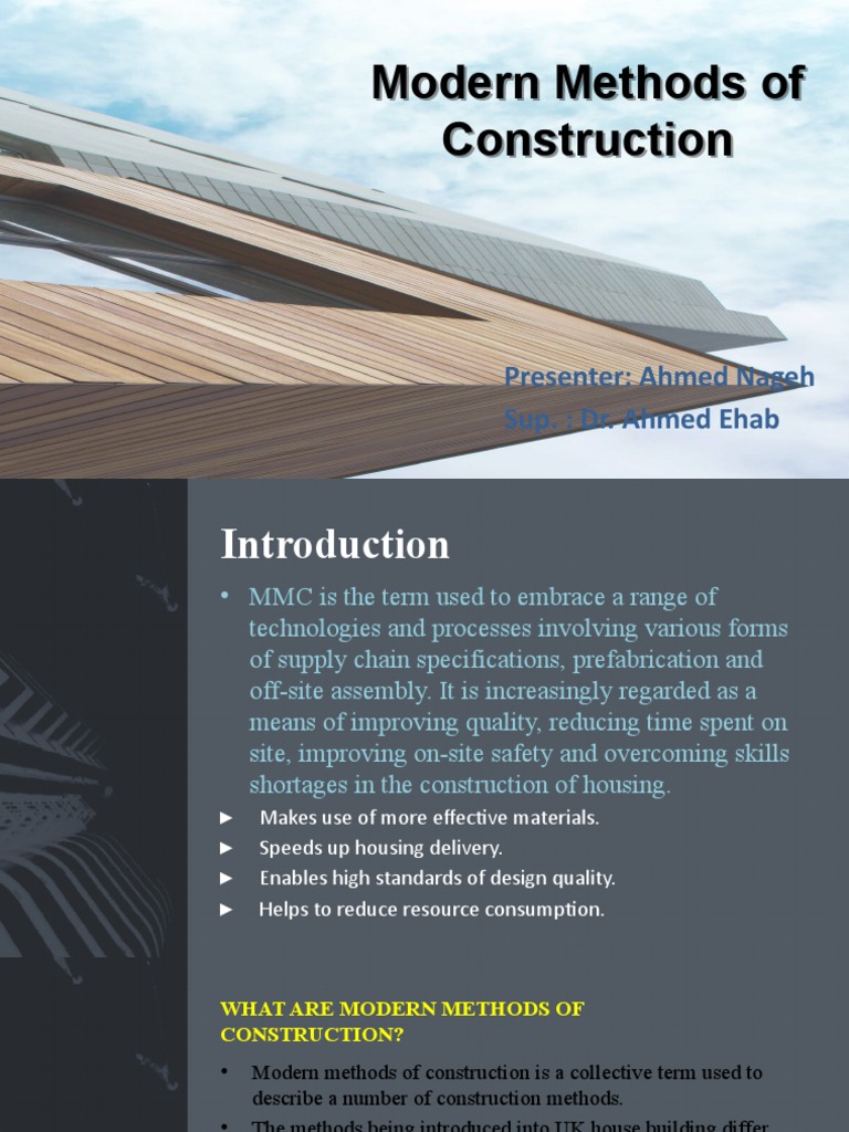 Overview of Modern Construction Methods | PDF | Wall | Architecture