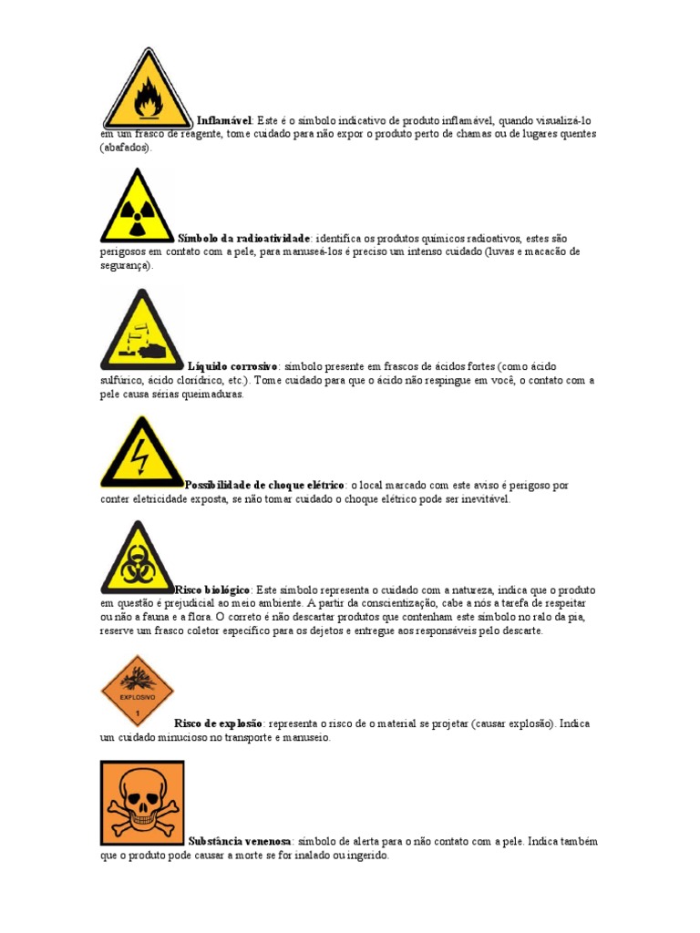 Símbolos de Risco em Produtos Químicos | PDF