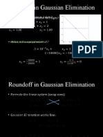 Roundoff in Gaussian Elimination: - What Is The Exact Solution To 3 Digits?