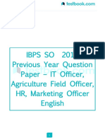 Ibps So 2018 Previous Year Question Paper - It Officer Agriculture Field Officer HR Marketing Officer English E95c2eff